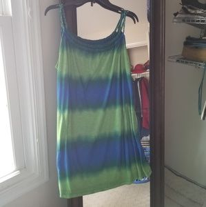 Short striped beach dress